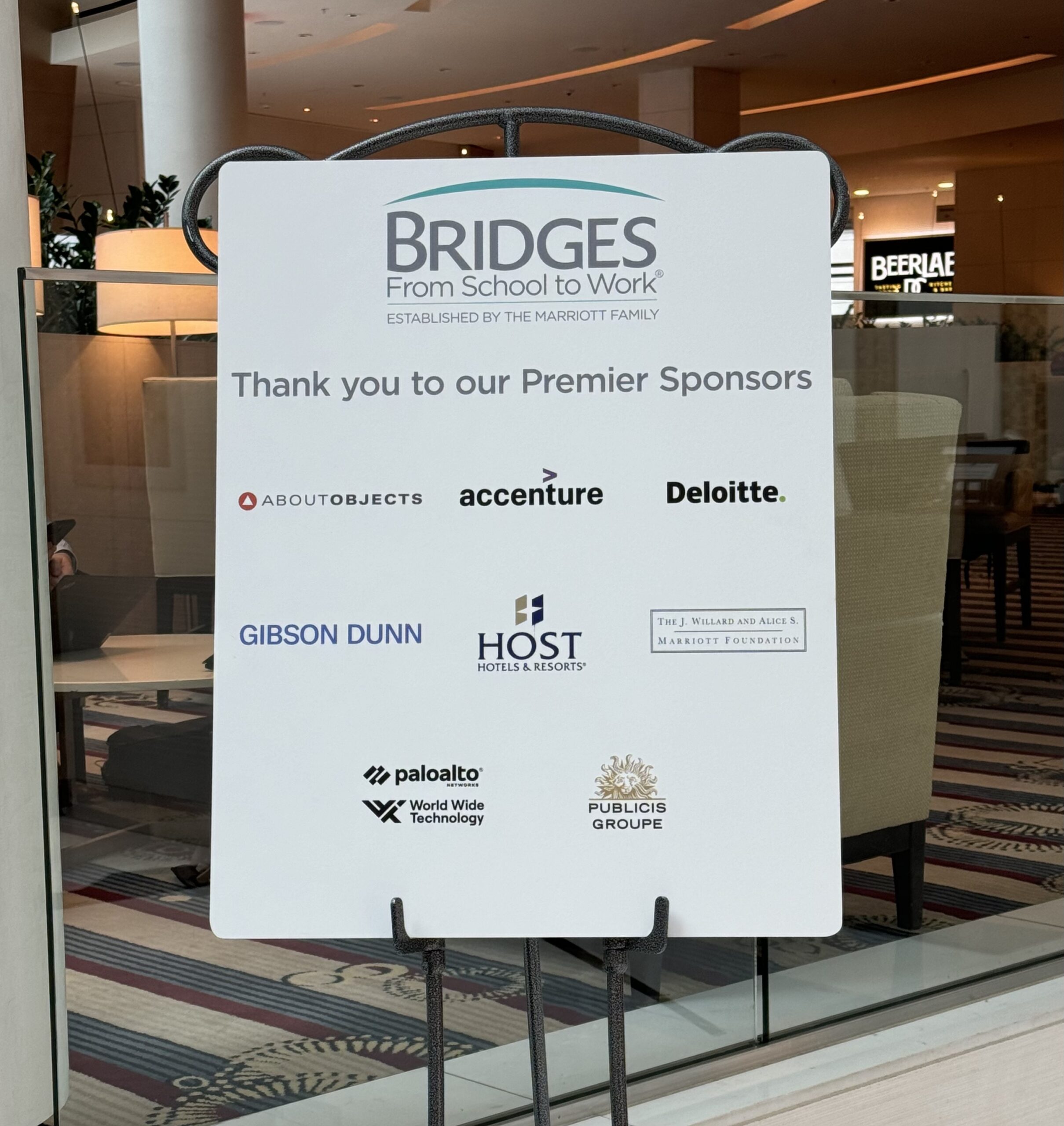 A poster of the Bridges 2024 Premier Sponsors